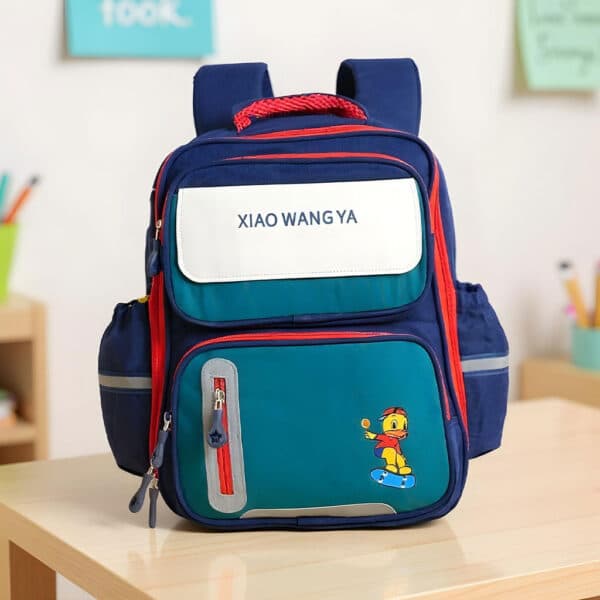 Sac à Dos Scolaire Orthopédique pour Enfants Xiao Wang Ya Bleu et Vert – محفظة مدرسية للأطفال أزرق وأخضر