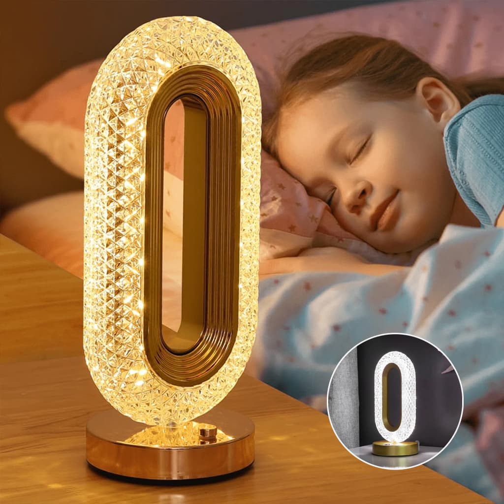 Lampe de table décorative LED forme œil d'étoile (1 pièce)