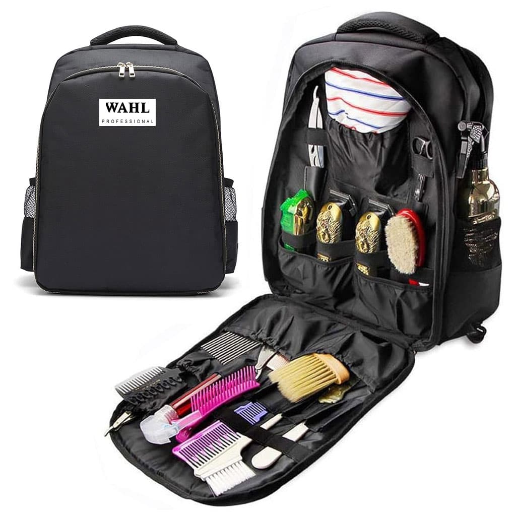 Sac à dos Coiffeur WAHL avec des Support pour Tondeuses et Outils Professionnels – حقيبة اغراض الحلاق